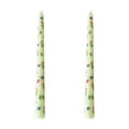 thumbnail image 1 of 2 Pack 9.84 Inch Taper Candles,Flower Pattern Candles,Unscented,Dripless,Unsmoke, Long Burning,Tall Taper Candle Sticks for Dinner Wedding Birthday Home Decoration (Green), 1 of 6