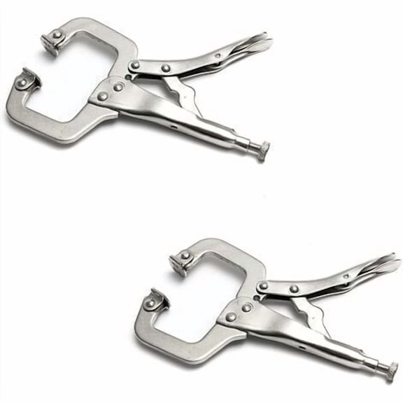 2 Pack 9" Clamps with Swivel Pads Steel Welding Vise Clamp