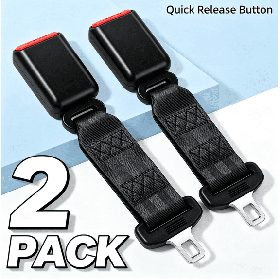 RIONIMA 4 Pack Seat Belt Extender, 10.2 Inch Universal Car Airplane ...