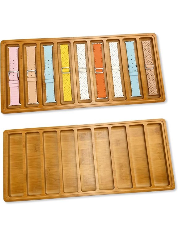 2 Pack 9 Slots Watch Band Organizer Tray