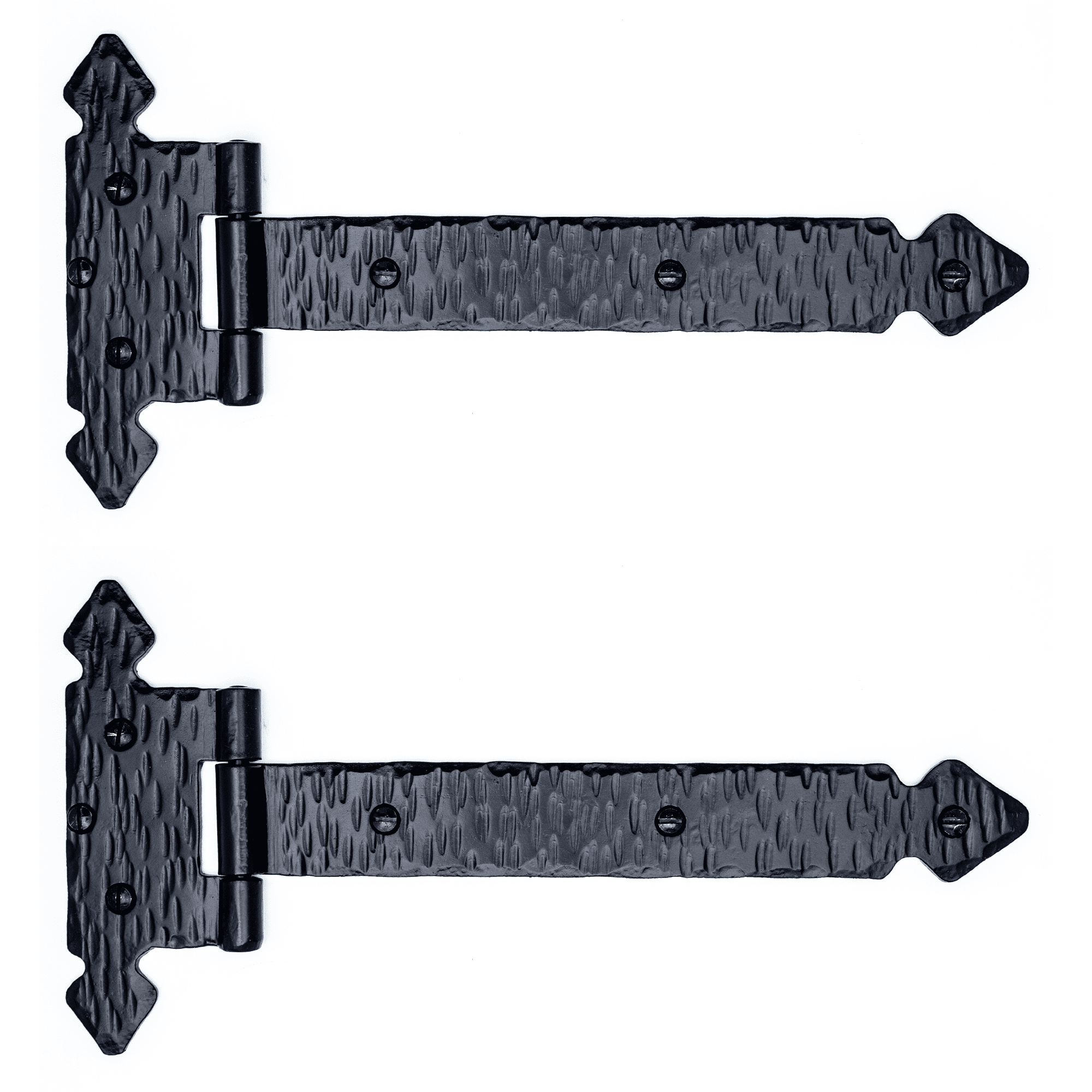2 Pack 9 inch Decorative Hinges Black Gate Hinges Wrought Iron Hinges