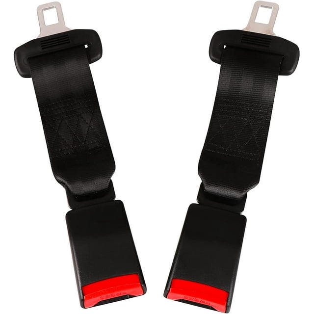 2 Pack 9inch Polyester Seat Belt Extender for Cars Universal Seat Belt