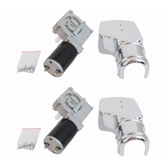 2 Pack 900W 90:1 Tarp Motor for Dump Truck Tarp Systems with Chrome Cover 24VDC / 22 AMPS / 50 RPM (1 Year Warranty)