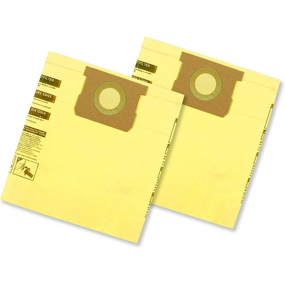 2 Pack 91964 Type D Vacuum Filter Bags Compatible with Shop-Vac 4 Gallon Vacuum, Replacement 9196400 9196433 High Efficiency Dust Collection Bag