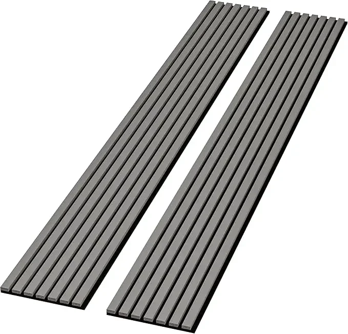 2 Pack - 94” L x 12.6” W Soundproof Acoustic Wood Wall Panels, 3D Slat ...