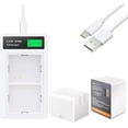 thumbnail image 1 of 2 Pack A-4a Rechargeable Batteries Kit with LCD Dual Charger for Arlo Ultra, Ultra Plus, Ultra 2, Pro 3, Pro 4 Camera VMC4040P VMC4350B VMS4240P VMS5440B [3.85V 4800mAh 18.48Wh], 1 of 6