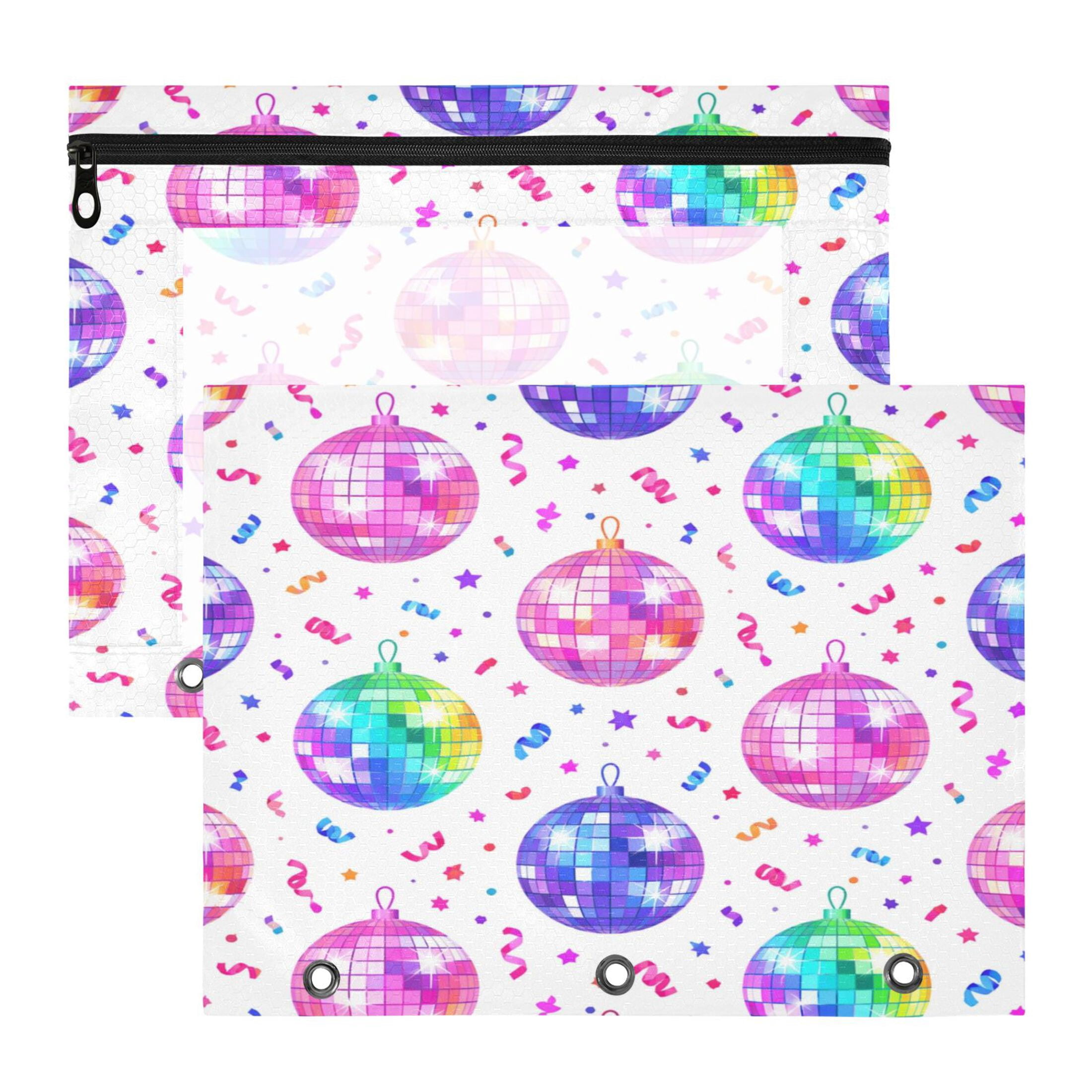 2 Pack A4 Document Bag 3 Ring Binder Pouch with Transparent PVC Front ...