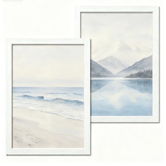 2-Pack A4 Wooden Picture Frames, 8x12 Inch Natural Wood Finish Document Certificate Display, Wall Mount and Tabletop for Diploma and Award