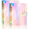 thumbnail image 1 of 2 Pack A5/A6 Binder Covers, Binder Journal Binder Rainbow Binder Planner (Inner Paper Not Included)-Symphony, 1 of 5
