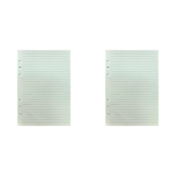 2 Pack A5 Colorful Lined Filler Paper, 6-Hole Punched Loose-Leaf Paper Ruled Planner Inserts Refill Notebook Paper for Professionals Journaling Note Taking Study Office, Total 200 Pages,Beige
