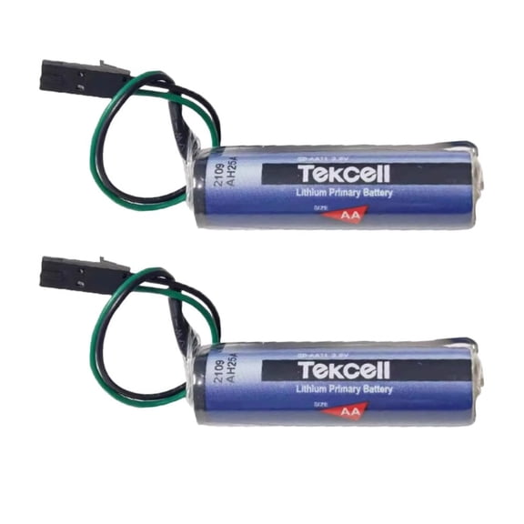 2-Pack AA Batteries SB-AA11 3.6V Lithium Battery 2400mAh with Plug Long-Lasting Power