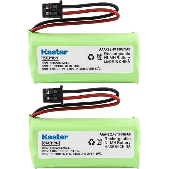 2-Pack AAAX2 2.4V MSM 1000mAh Ni-MH Rechargeable Battery for BT-1008 BT-1016 BT1008S DECT20602 DECT 2080 2060-2 DWX-207 DECT20854WX DECT21802 Dantona BATT-1008 Empire CPH-515B