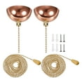 thumbnail image 1 of 2 Pack AC 125/250V Pull Chain Switch Rose Gold On/Off Hemisphere Cover, 1 of 6