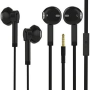 [2 Pack] ACE Earbuds, In-Ear Gaming Headset Headphones with Dual Microphone for PS4 PS5 PC Xbox One iPhone Super Nintendo Gamecube, Wired Earbuds with Noise Cancellation,Heavy Bass, 3.5mm Jack - Black