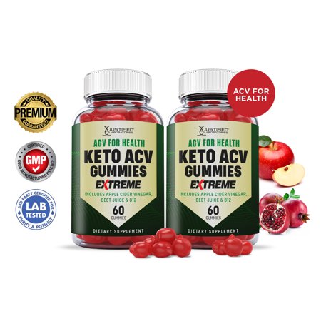 (2 Pack) ACV For Health Keto Extreme ACV Gummies 2000mg Dietary Supplement 120 Gummys