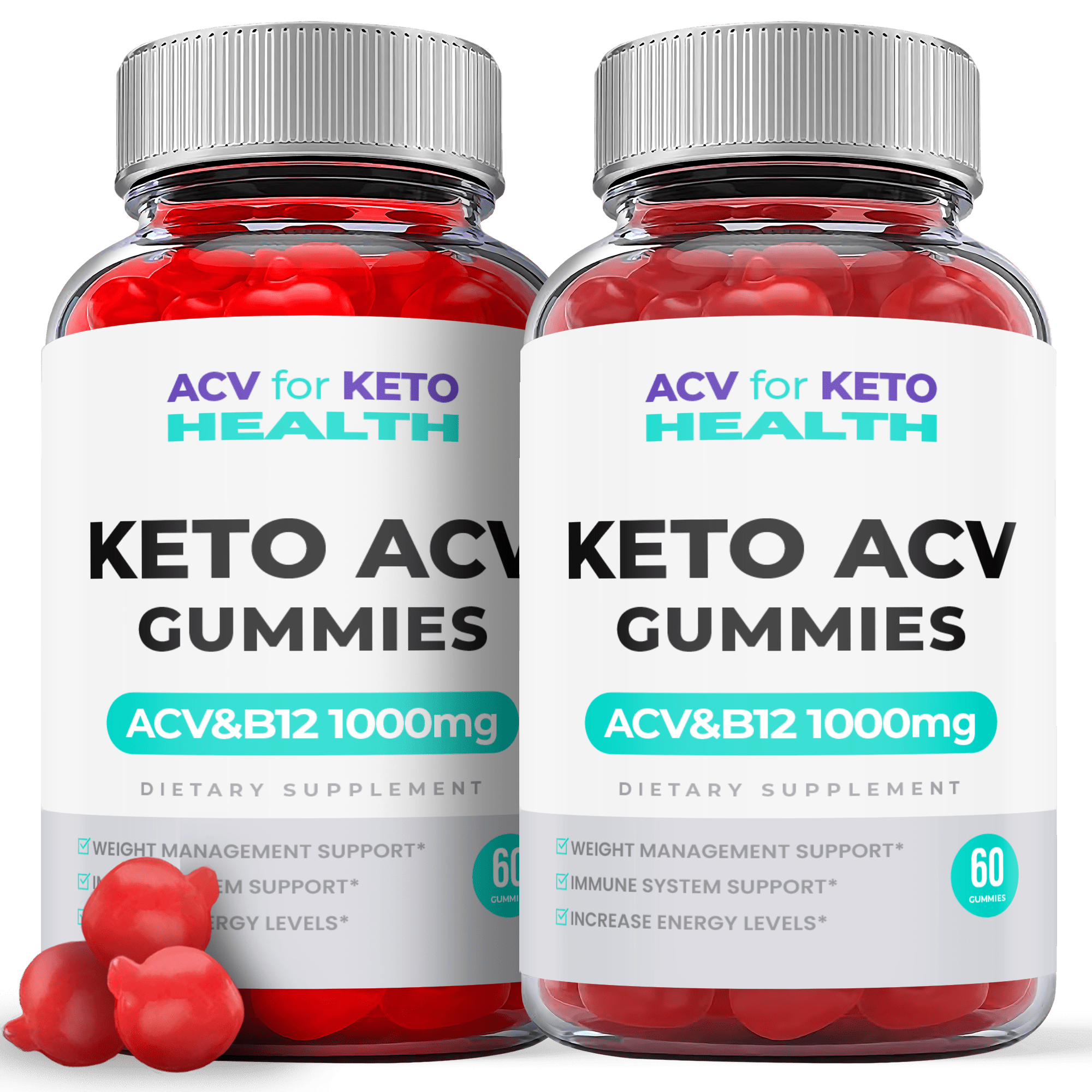 (2 Pack) ACV for Keto Health Keto ACV Gummies Supplement for Weight