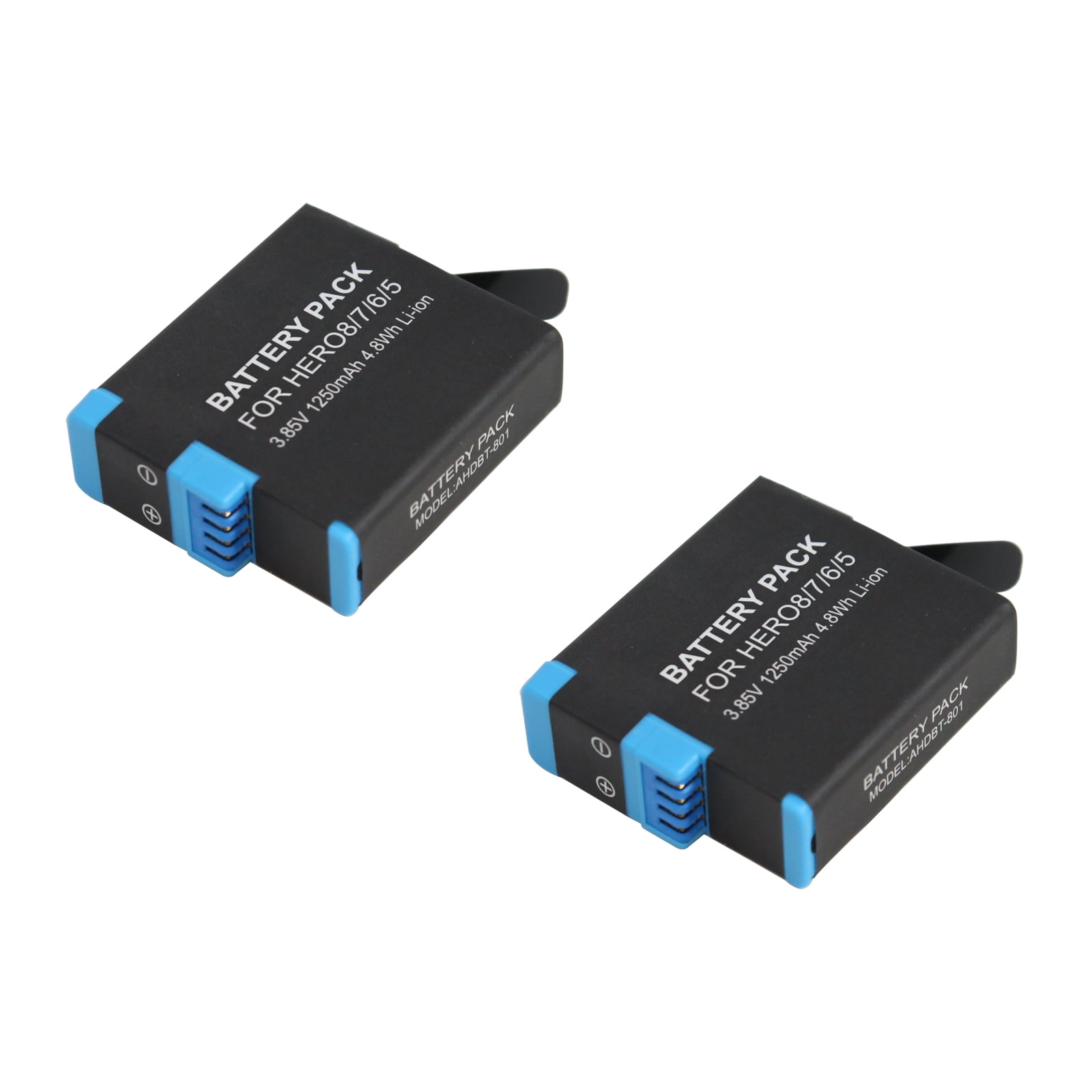2-Pack AHDBT-801 Battery Replacement for GoPro HERO7 HERO 7