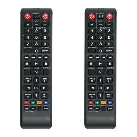 2-Pack AK59-00149A Remote Control Replacement - Compatible with Samsung BDFM51/ZA Blu-Ray DVD Player