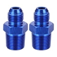 thumbnail image 2 of DEWHEL 2-Pack AN6 To 3/8 NPT Adapter Fittings - Black Anodized Aluminum Straight Union Flare Adapters 2 of 11