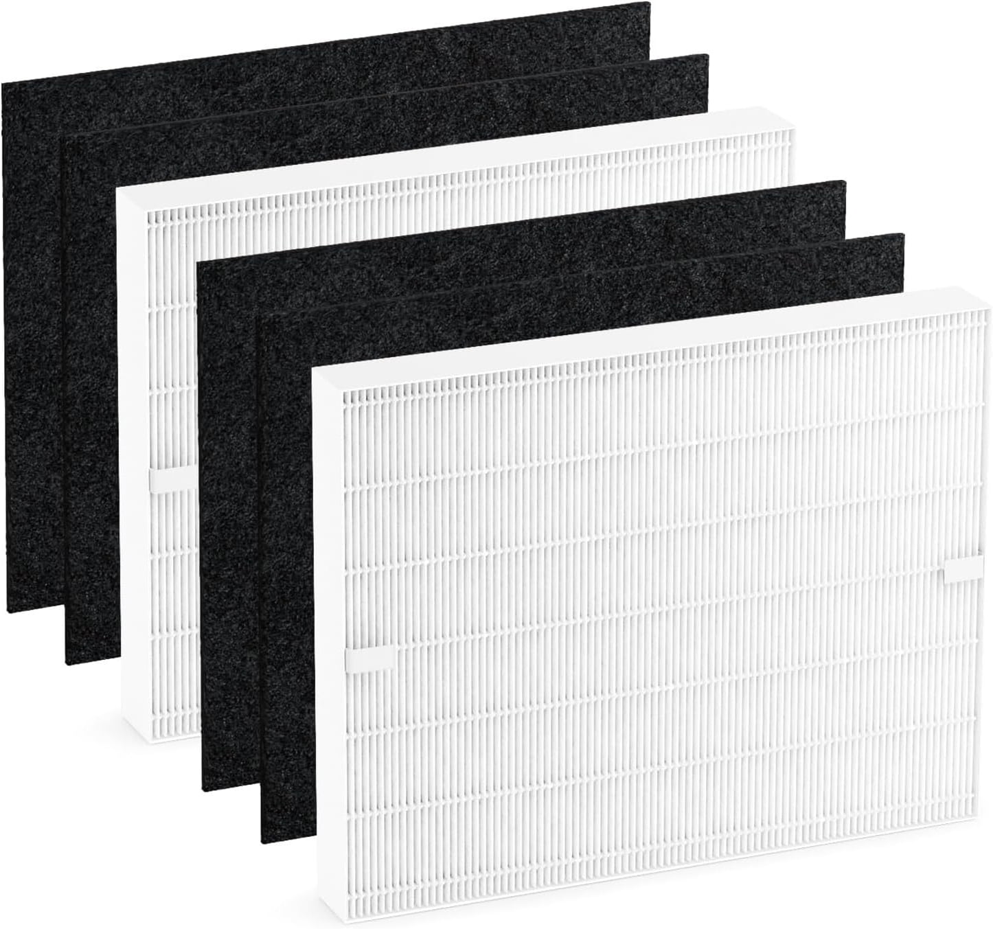 PUREBURG Vervangend filter compatibel met Coway AP-1512HH, AP-1518 & AIRMEGA 200M Mighty luchtreiniger, vervangt deel 3304899,H13 actieve koolvoorfilter, 2 4