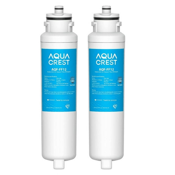 (2 Pack) AQUA CREST DW2042FR-09 Refrigerator Water Filter, Replacement for Daewoo DW2042FR, Kenmore 46-9130, DW2042FR-09, Aqua Crystal DW2042F-09, FRN-Y22D2V, FRN-Y22D2W