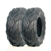 2 Pack AT19X7-8 ATV/UTV Tires  All Terrain Tubeless Off-Road Quad, Mini Bike & Go Kart   Reinforced Sidewall for Trail, Sand & Mud, Deep Step