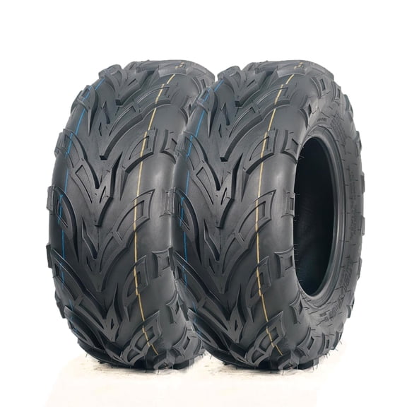 2 Pack AT19X7-8 ATV/UTV Tires– All Terrain Tubeless Off-Road Quad, Mini Bike & Go Kart – Reinforced Sidewall for Trail, Sand & Mud, Deep Step