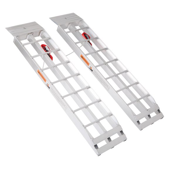 2-Pack ATV Dual Runner Loading Ramps with Punch Plate, 36 x 8 Inches Heavy Duty Shed Ramps for Easy Vehicle Loading