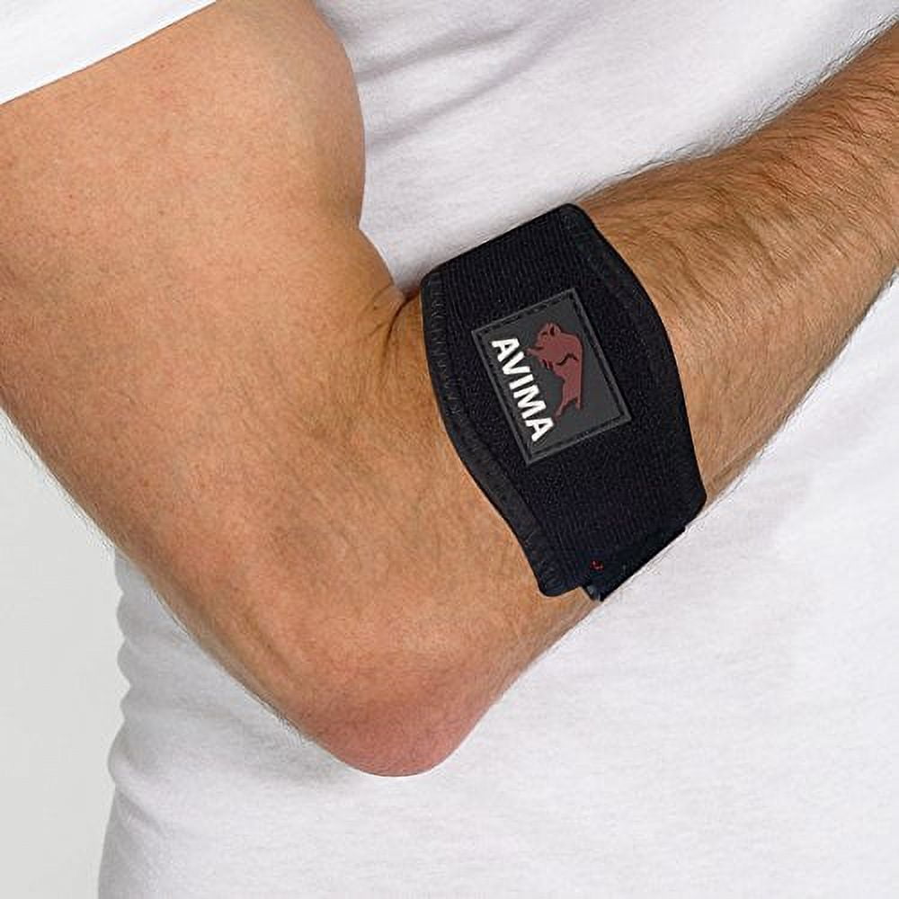 [2 Pack] AVIMA Elbow Brace With Compression Pad for Men & Women