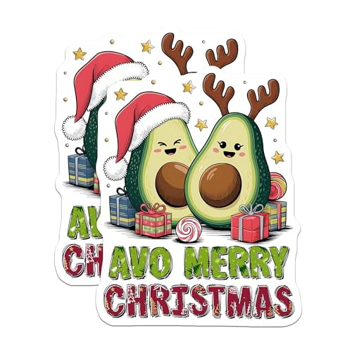 (2 Pack) AVO Merry Christmas Magnets Magnets - Fun Christmas Decor - 5" On Longest Side - Made in USA - Sticks to Refrigerators & Metal Surfaces - MAG8381
