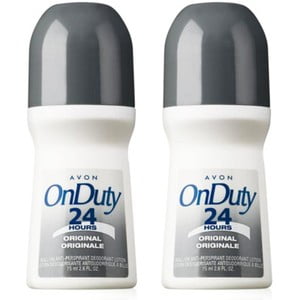 (2 Pack) AVON On Duty 24 Hours Original Roll-on Anti-perspirant Deodorant 2.6oz