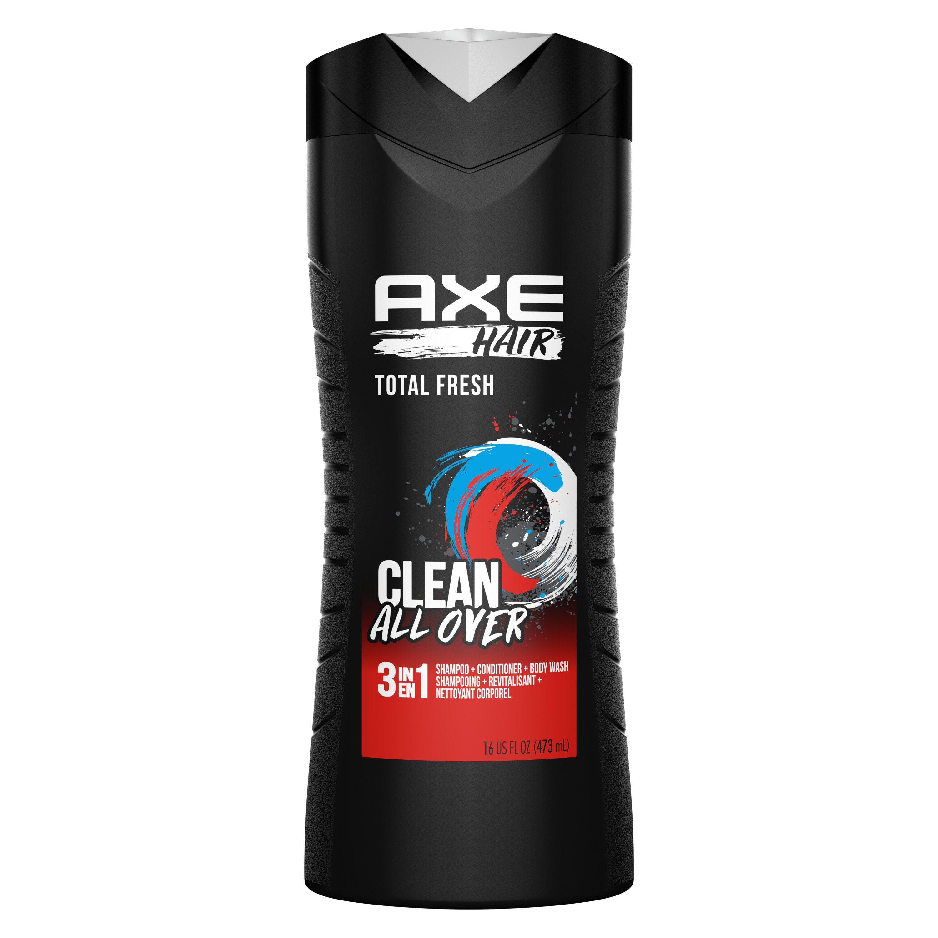 2 Pack - AXE 3 in 1 Body Wash + Shampoo + Conditioner - Total Fresh - 16 oz Packaging may vary
