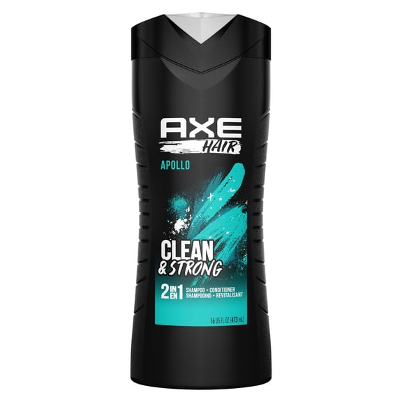 2 Pack - AXE Hair 2 in 1 Shampoo + Conditioner - Apollo - 16 oz Packaging may vary