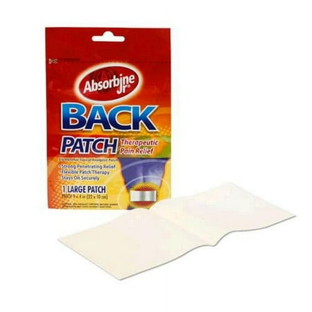 2 Pack Absorbine Jr Back Patch Therapeutic Pain Relief Large Patch