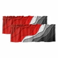 thumbnail image 1 of 2 Pack Abstract Beach Valance for Window Aesthetic Grey to Red Gradient Kitchen Valance Rod Pocket Short Curtain Topper Decorative Window Treatment for Living Room Bedroom 42"x18", 1 of 8