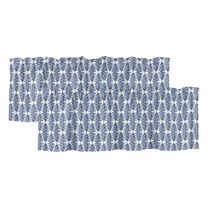 2 Pack Abstract Gradient Valance for Window Leaves Texture Kitchen Valance Rod Pocket Short Curtain Topper Decorative Window Treatment for Living Room Bedroom 54"x18"