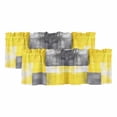 thumbnail image 1 of 2 Pack Abstract Yellow Gary Paint Valance for Window Retro Mottled Oil Painting Kitchen Valance Rod Pocket Short Curtain Topper Decorative Window Treatment for Living Room Bedroom 42"x18", 1 of 8