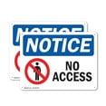 thumbnail image 1 of (2 Pack) No Access OSHA Notice Sign 14 Inch X 10 Inch Plastic Sign, Weather Resistant, UV Protected for Workplace, Business, and Construction Site, Made in the USA, 1 of 8