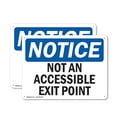 thumbnail image 1 of (2 Pack) Not An Accessible Access Point OSHA Notice Sign 10 Inch X 7 Inch Plastic Sign, Weather Resistant, UV Protected for Workplace, Business, and Construction Site, Made in the USA, 1 of 8