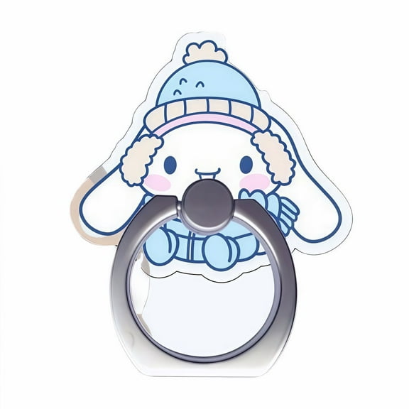 2-Pack Acrylic Cinnamoroll Anime Cartoon Phone Ring Stands - Non-Slip Desktop Holder, Cute Kawaii Decor Ins Aesthetic Gift