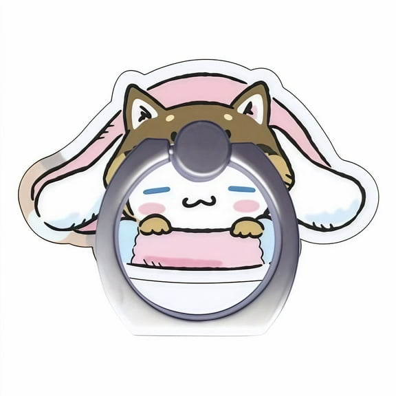 2-Pack Acrylic Cinnamoroll Anime Cartoon Phone Ring Stands - Non-Slip Desktop Holder, Cute Kawaii Decor Ins Aesthetic Gift