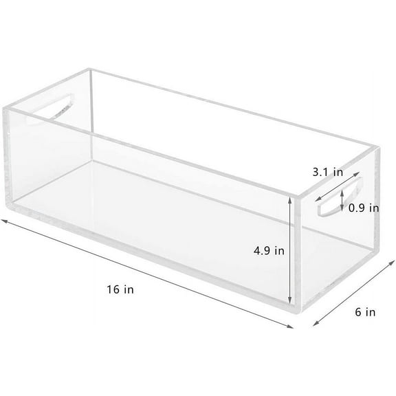 2 Pack Acrylic DVD Storage Box,  Organizer for CDs, Blu-Rays, Games & Books with Handles