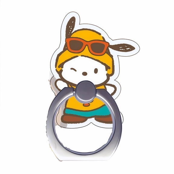 2-Pack Acrylic Pochacco Anime Cartoon Phone Ring Stands - Non-Slip Desktop Holder, Cute Kawaii Decor Ins Aesthetic Gift