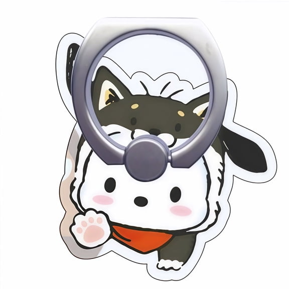 2-Pack Acrylic Pochacco Anime Cartoon Phone Ring Stands - Non-Slip Desktop Holder, Cute Kawaii Decor Ins Aesthetic Gift