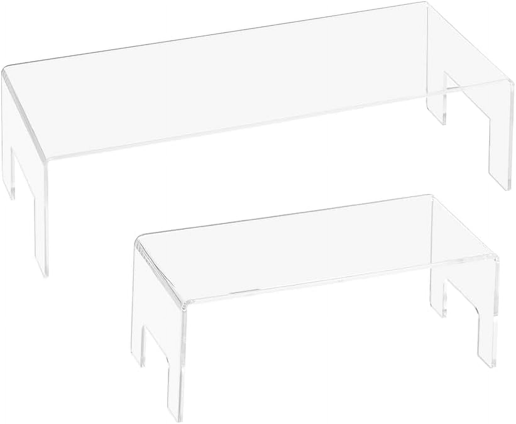 2 Pack Acrylic Risers Display Shelf 5mm Thick Clear Acrylic Riser ...