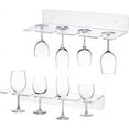 2 Pack Acrylic Wine Glass Holders Wall Mounted Clear Wine Glasses