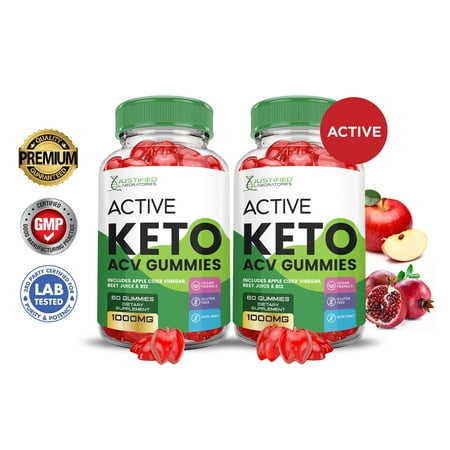 (2 Pack) Active Keto ACV Gummies 1000MG Dietary Supplement 120 Gummys