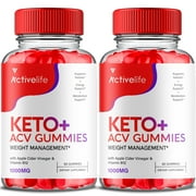 2 Pack Activelife Keto + ACV 1000mg Gummies Vitamin B12 Vitamin B6 Advanced Formula Reviews Active Life Gummy 120 Gummies