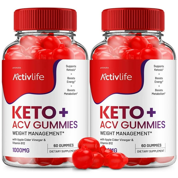 Activlife Keto ACV Gummies, 2 Pack, 120 Gummies