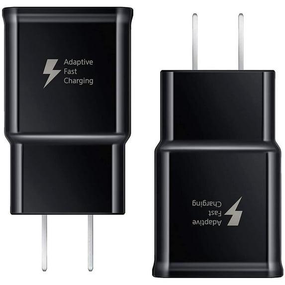 2 Pack Adaptive Fast Charging USB Side Port Wall Charger Plug Adapter For HTC Desire 12s, Cable Not Included!